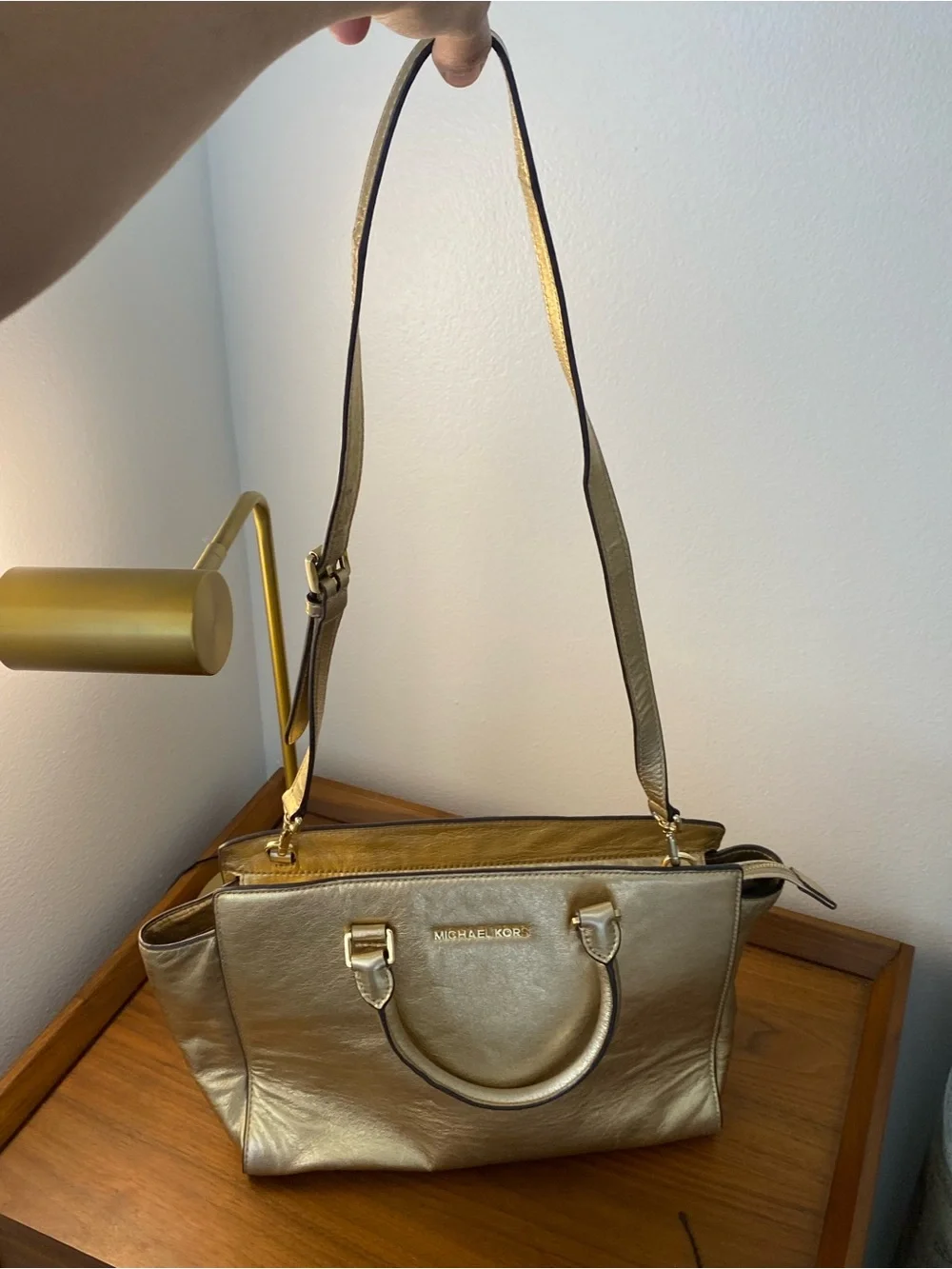 Michael Kors Metallic Gold Satchel